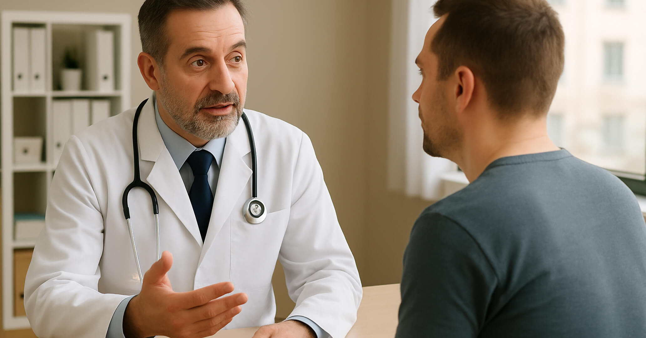 Image of doctor speaking with a patient